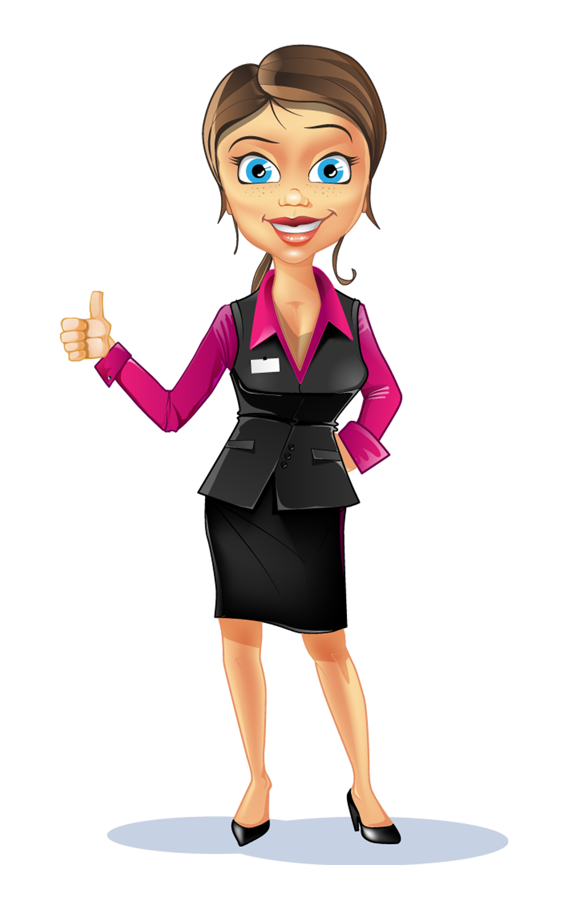 Making Thumbs Up Business Women Cartoon Character - Photo #497 -   | Free PNG Images Download