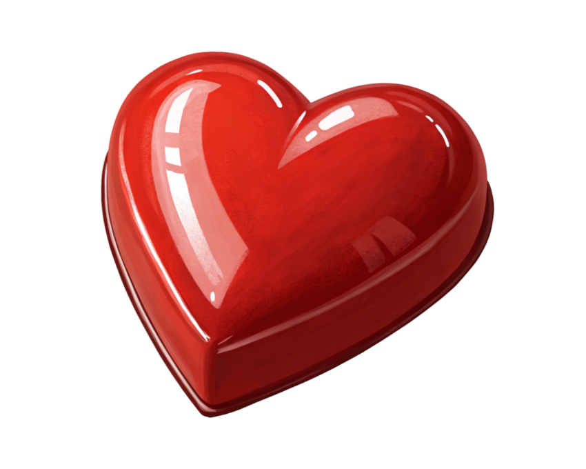 Glossy Red Heart Shaped Png Image