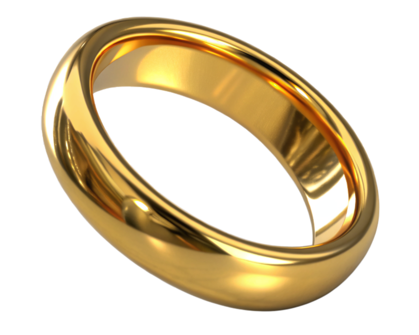 Gold ring png image
