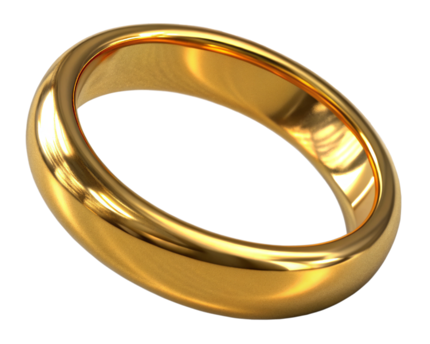 Gold ring png image