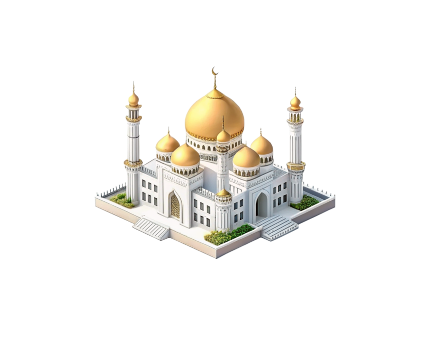 3d isometric mosque png