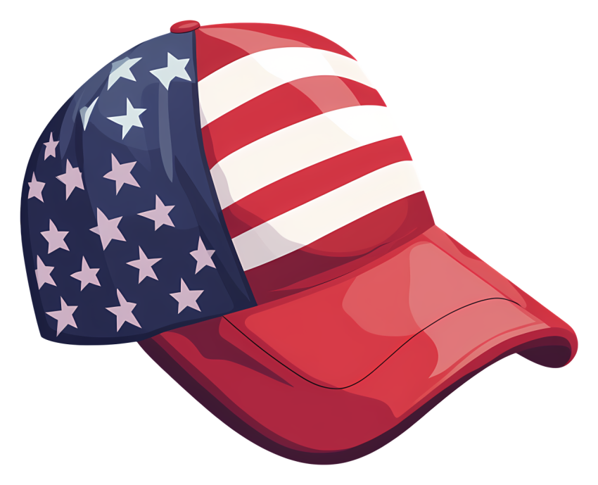 American Flag Cap png image
