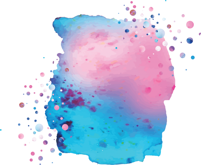 Water Color Stain Badge Design Template