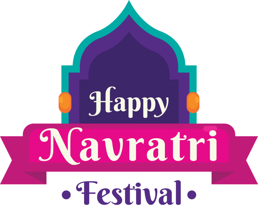 Happy Navratri Label Collection