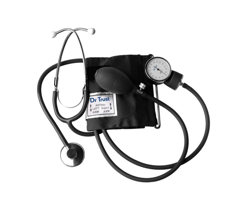 Blood Pressure Machine and Stethoscope Png