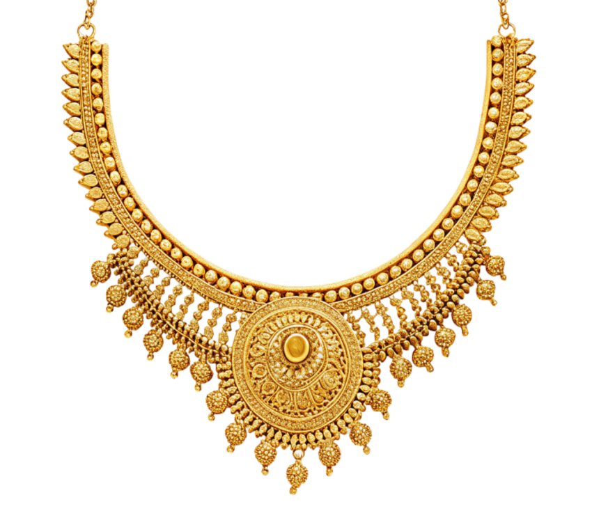 Gold necklace jewelry ornament png