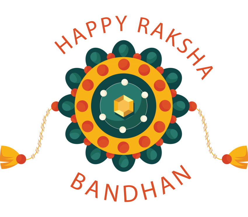 Flat Raksha Bandhan Badge Design