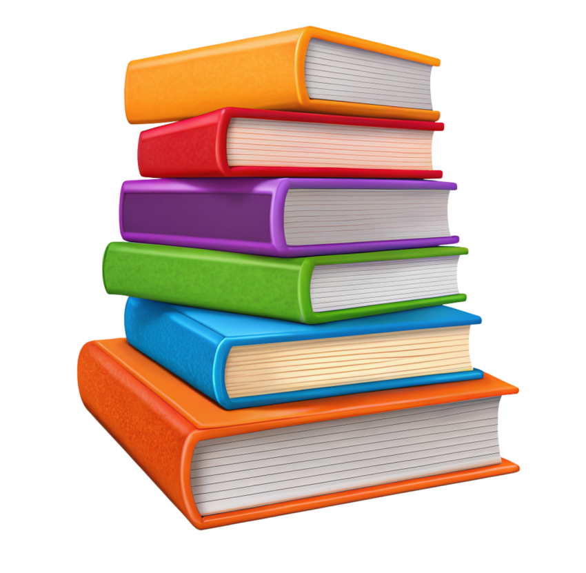 Book stack transparent image png