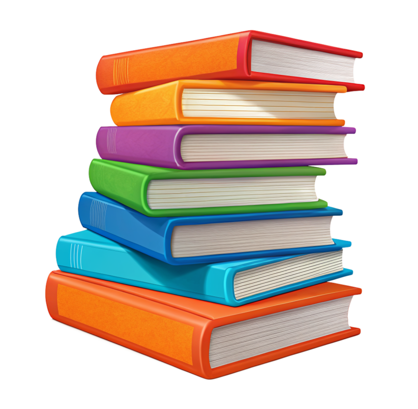 Book stack transparent image png