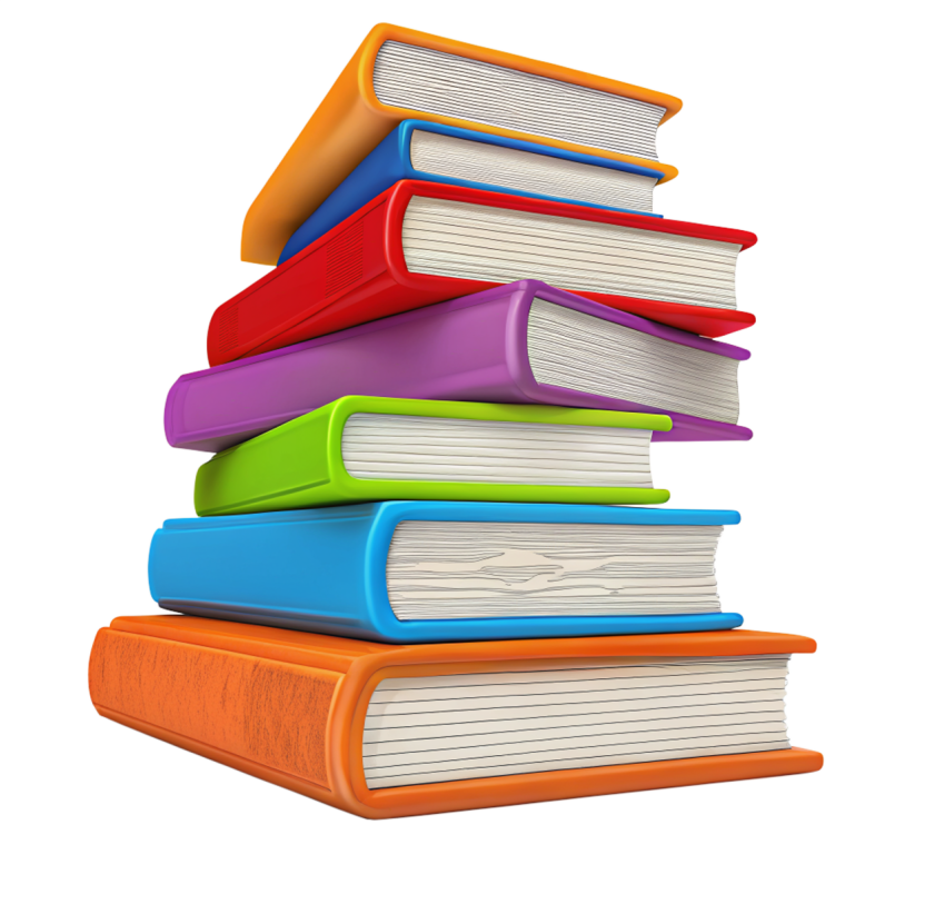 Book stack transparent image png