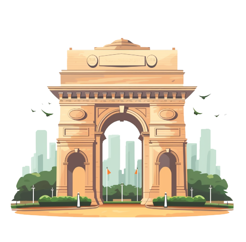 India Gate Illustration Png
