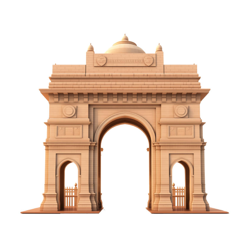 3D India Gate Illustration Png