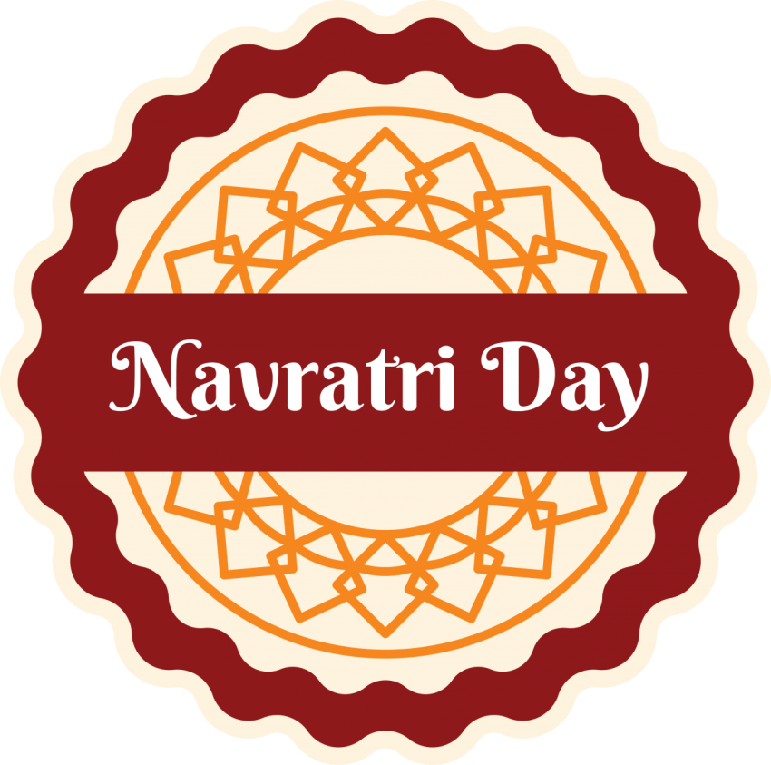 Navratri Day Label Design