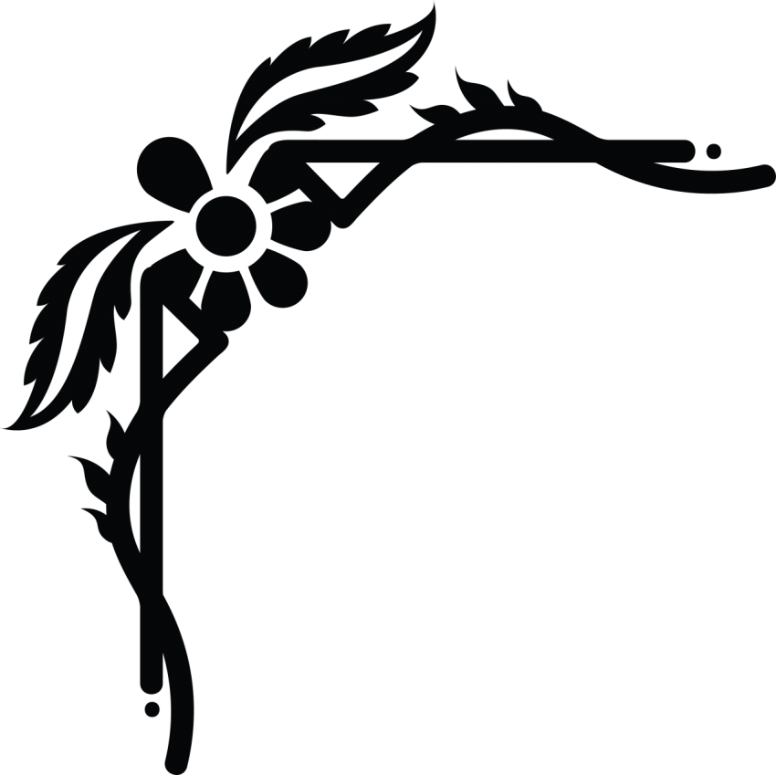 Floral Corner Design Element