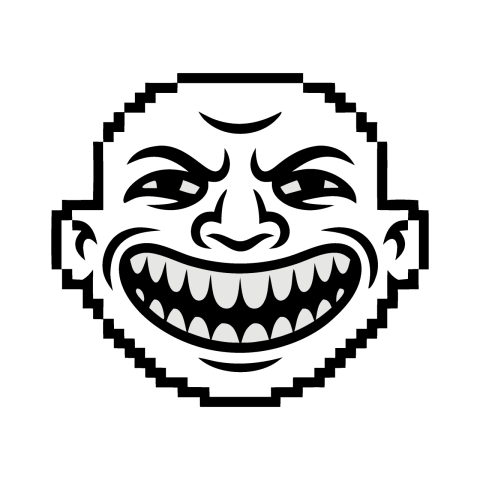 Distorted Angry Troll Face Png