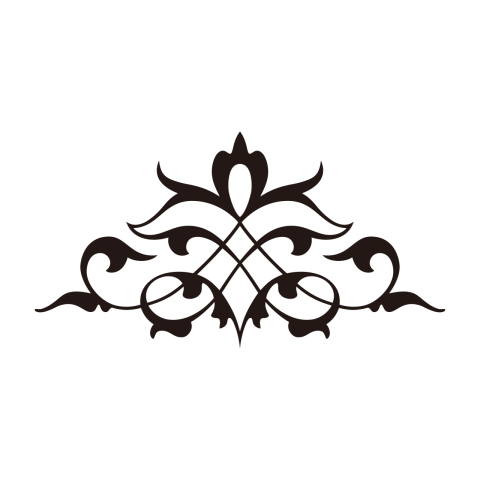 Vintage Floral Ornament Element Design Png