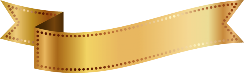 Golden Ribbon Banner Png