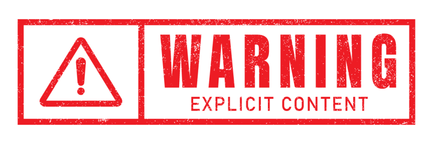 Explicit Content Warning Sign Png Label