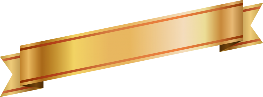 Golden Ribbon Banner Png
