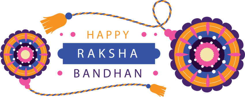 Happy Raksha Bandhan Decorative Design