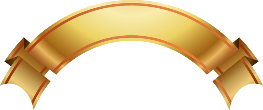 Golden Ribbon Banner Png