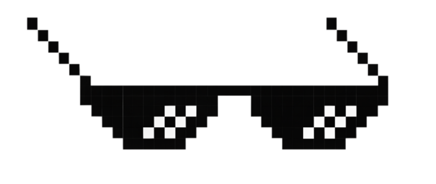 Pixel art sunglasses image png