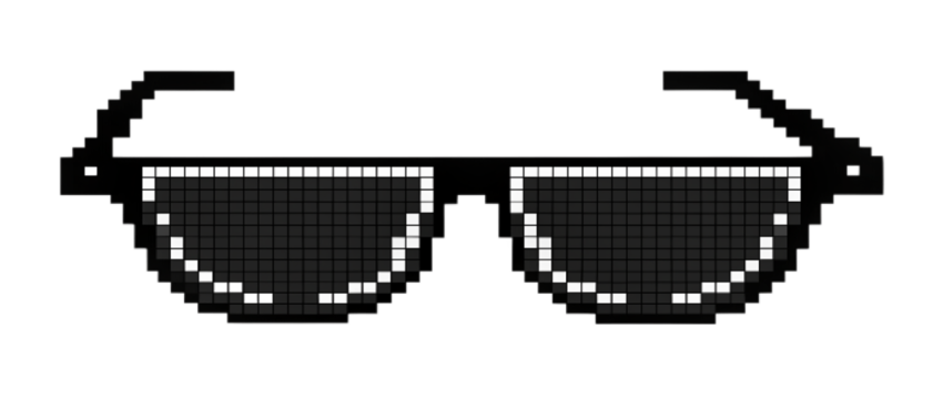 Pixel art sunglasses image png