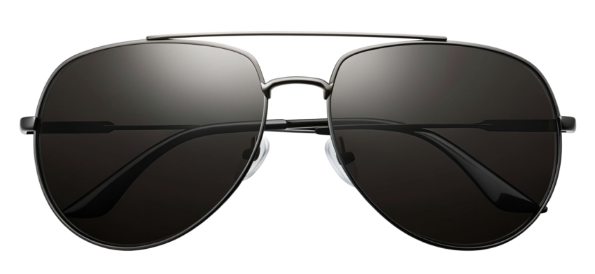 Modern sleek black sunglasses png image