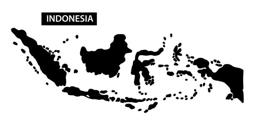 Indonesia Map on Transparent background