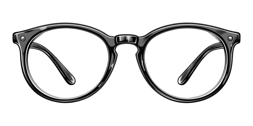 Eyeglasses frame black png illustration