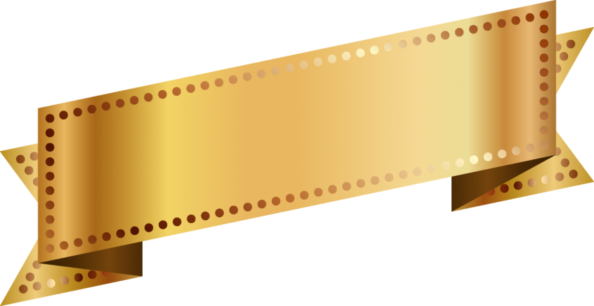 Golden Ribbon Banner Png