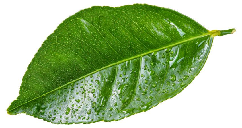 Green Lemon Leaf on Transparent Background Png