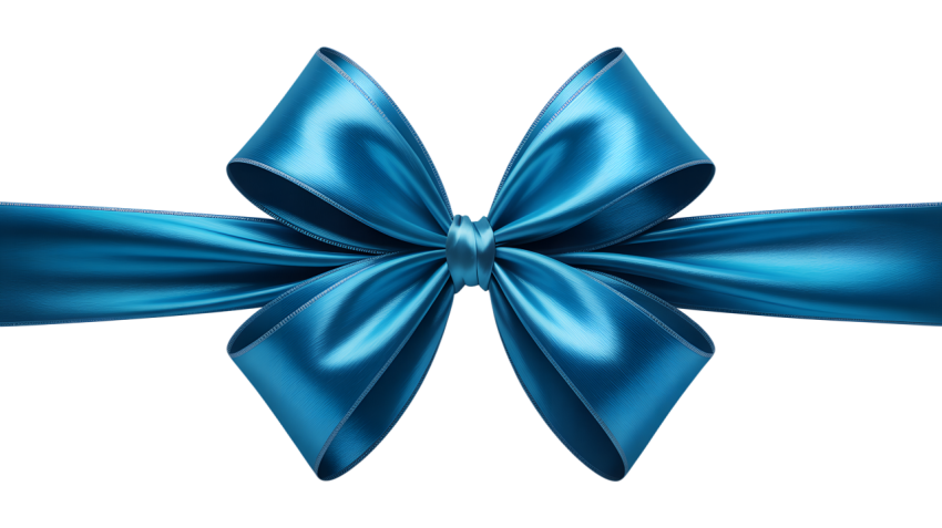 Blue Ribbon Bow Png