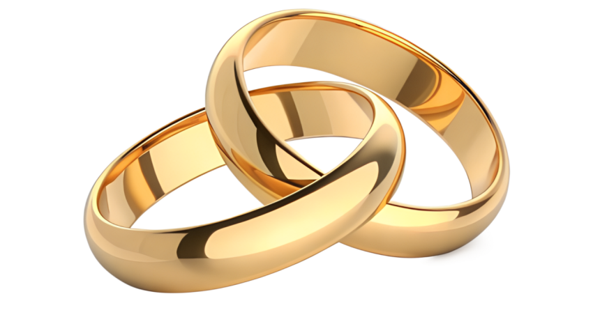 Gold wedding ring image png