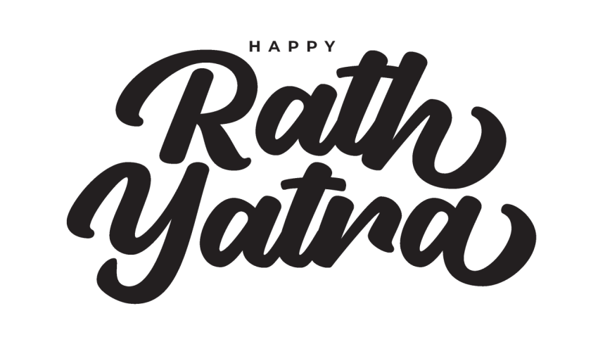 Rath Yatra Text Typography Design Png