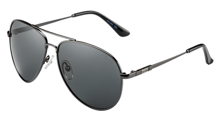 Modern sleek black sunglasses png image