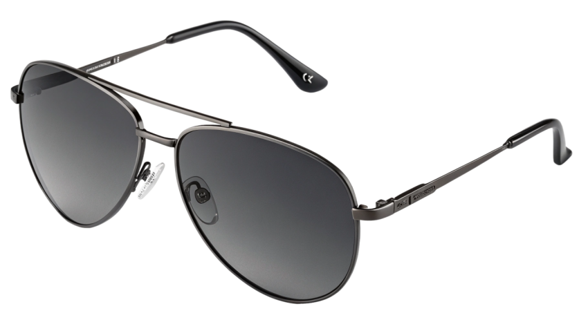 Modern sleek black sunglasses png image