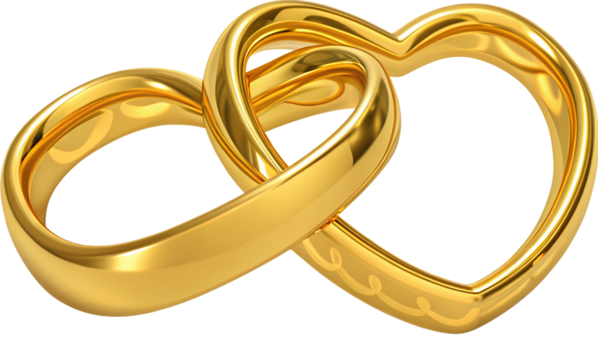 Love gold ring png image