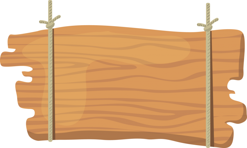 Cartoon Wooden Signboard Design