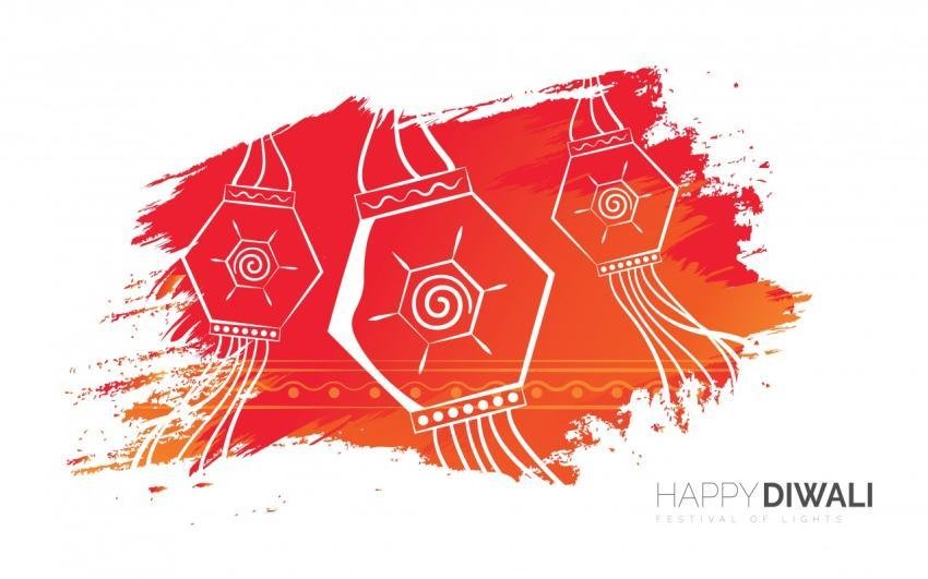 Happy Diwali Wishes Background Template