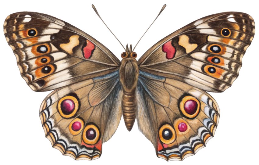 Colorful  Patterns Butterfly PNG