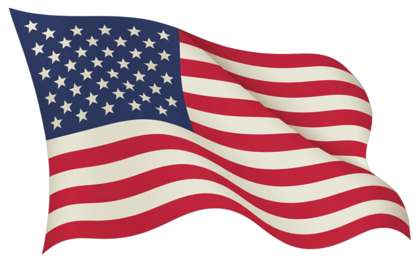 Illustration of the American Flag Waving Png