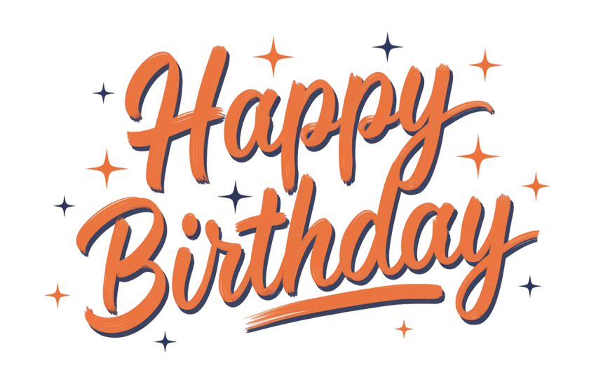 Happy Birthday Text Png