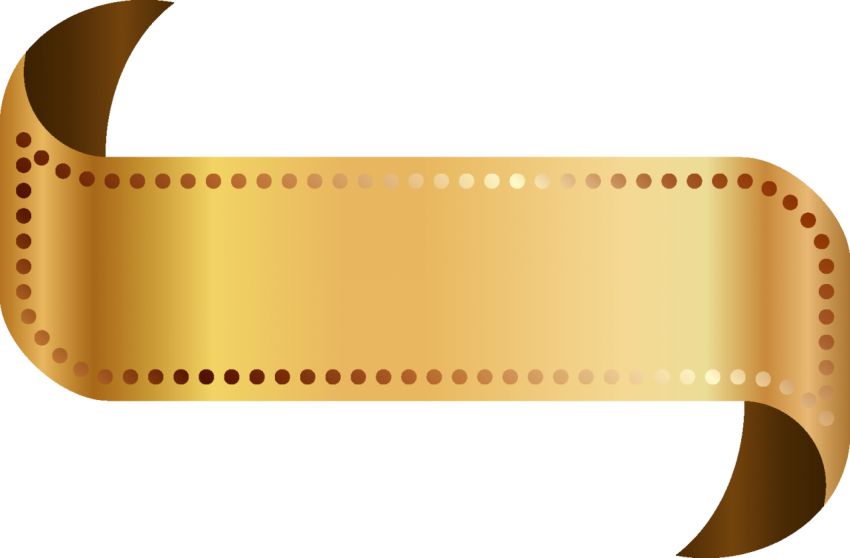 Golden Ribbon Banner Png