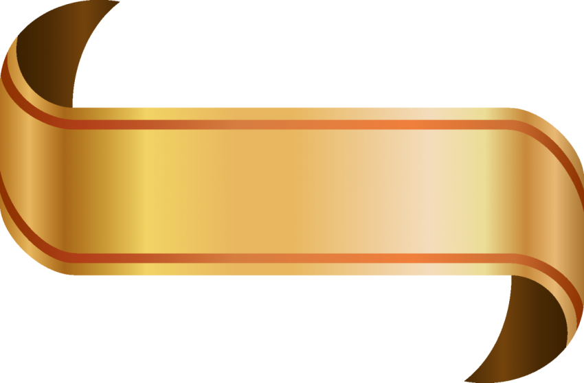 Golden Ribbon Banner Png