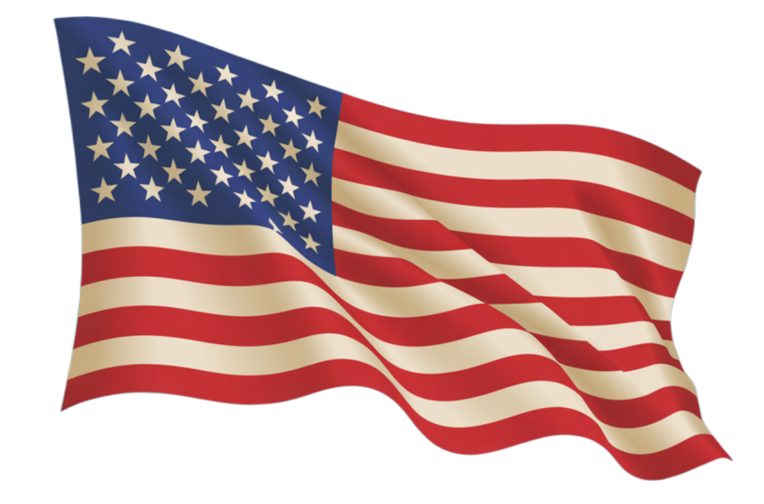 Illustration of the American Flag Waving Png