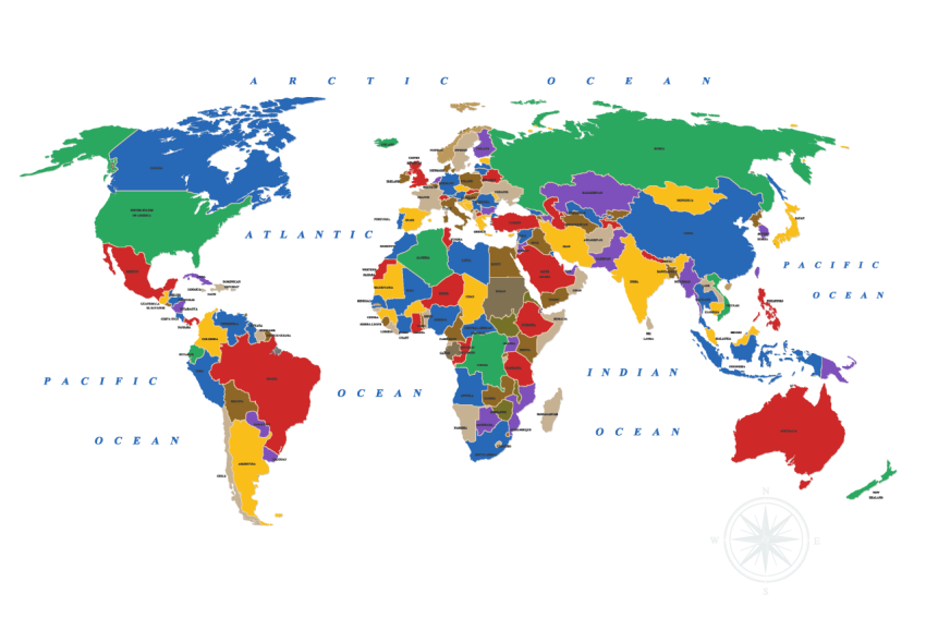 World map png transparent image