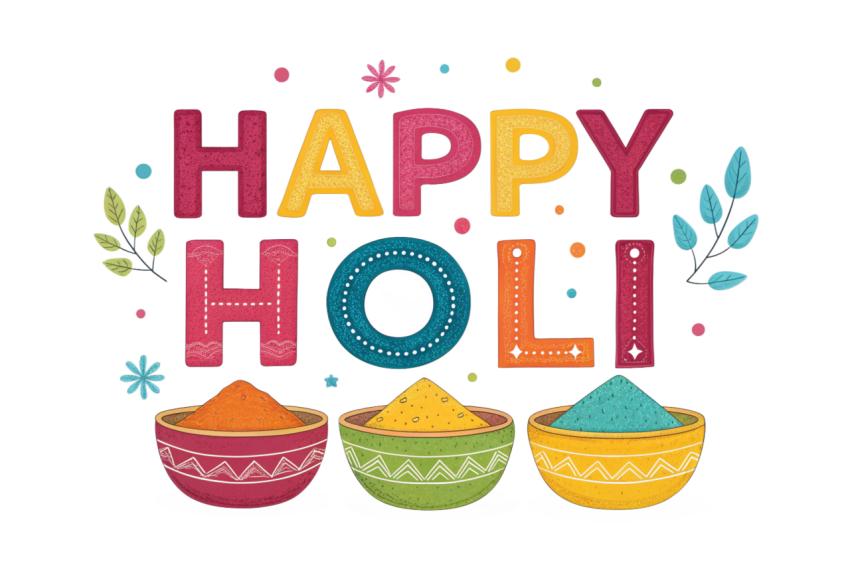 Happy holi png text