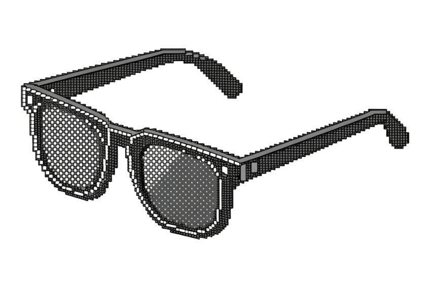 Pixel art sunglasses png
