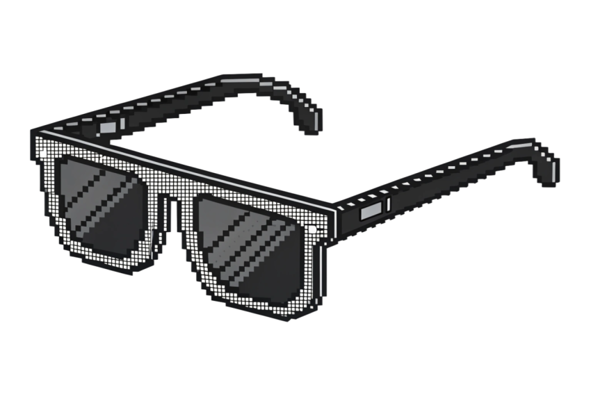 Pixel art sunglasses image png
